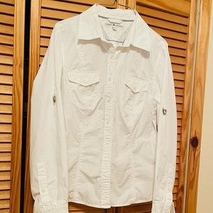 Tommy Hilfiger, women’s long sleeve, button up shirt, size - M.